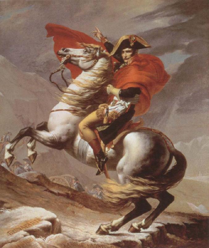 Jacques-Louis  David napoleon crossing the alps